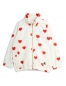 Preview: MINI RODINI Fleece Jacke Hearts - offwhite